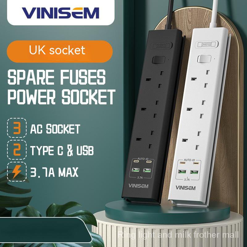 New independent switch British standard socket 3.7A4 USB plug TYPE-C ...
