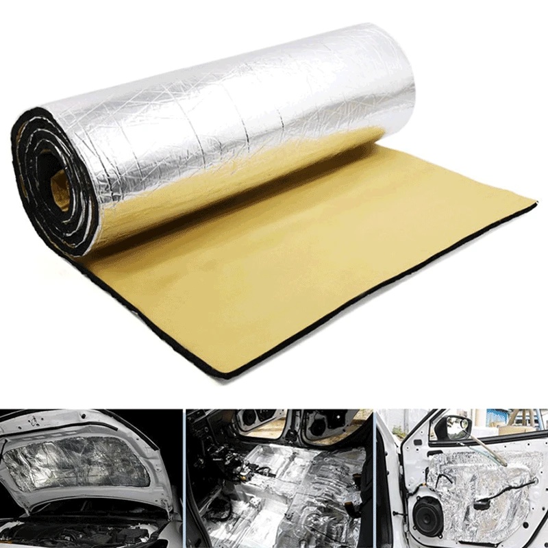 New 200cmx50cm Car Sound Deadener Mat 5mm Noise Heat Deadening Soundproof Dampening Mat For Car
