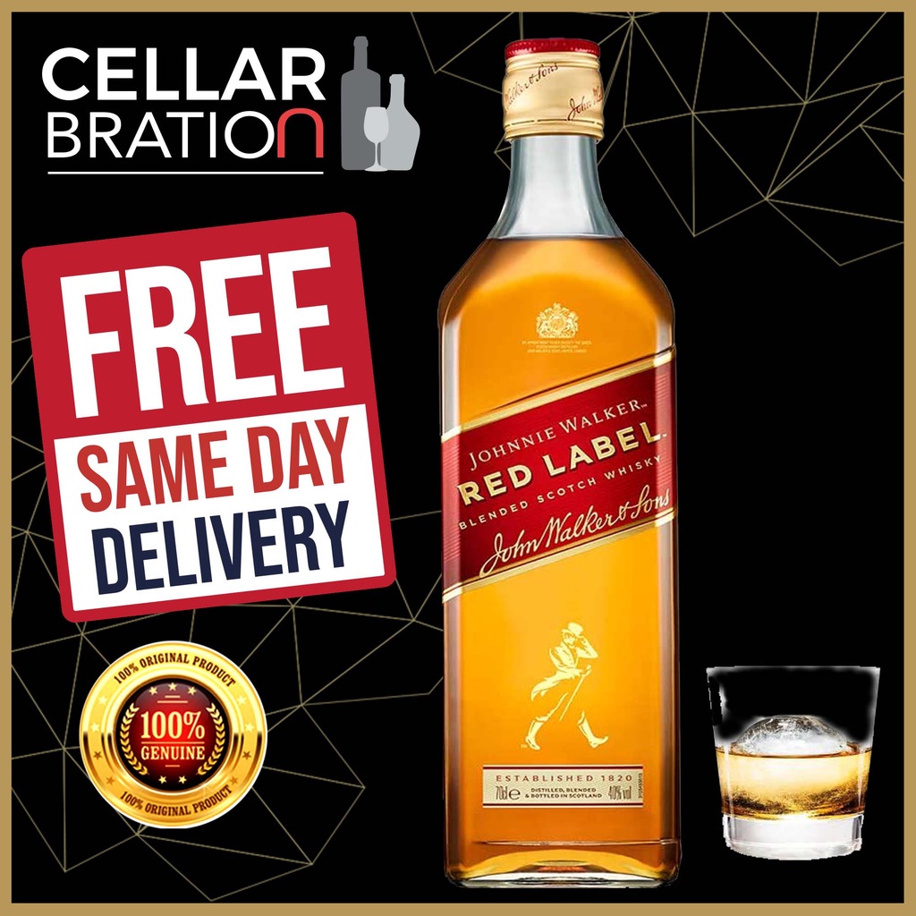 [SAME DAY DELIVERY] Johnnie Walker Red Label Whisky 700ml | Shopee ...
