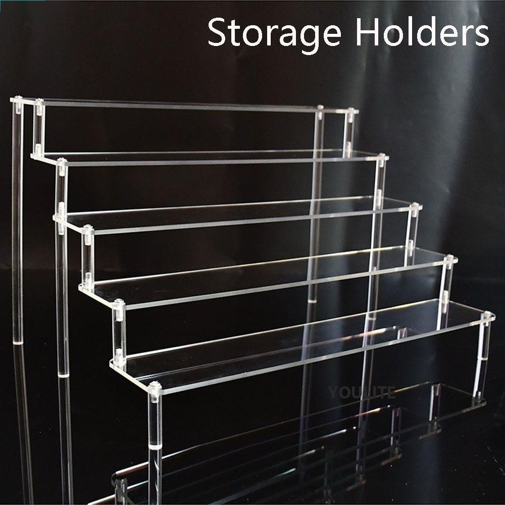 YOULITE Trapezoidal Display Stand Acrylic Anime Figure Holder Storage ...