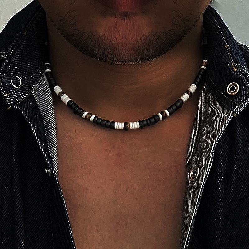 Mens beaded sales surfer necklace