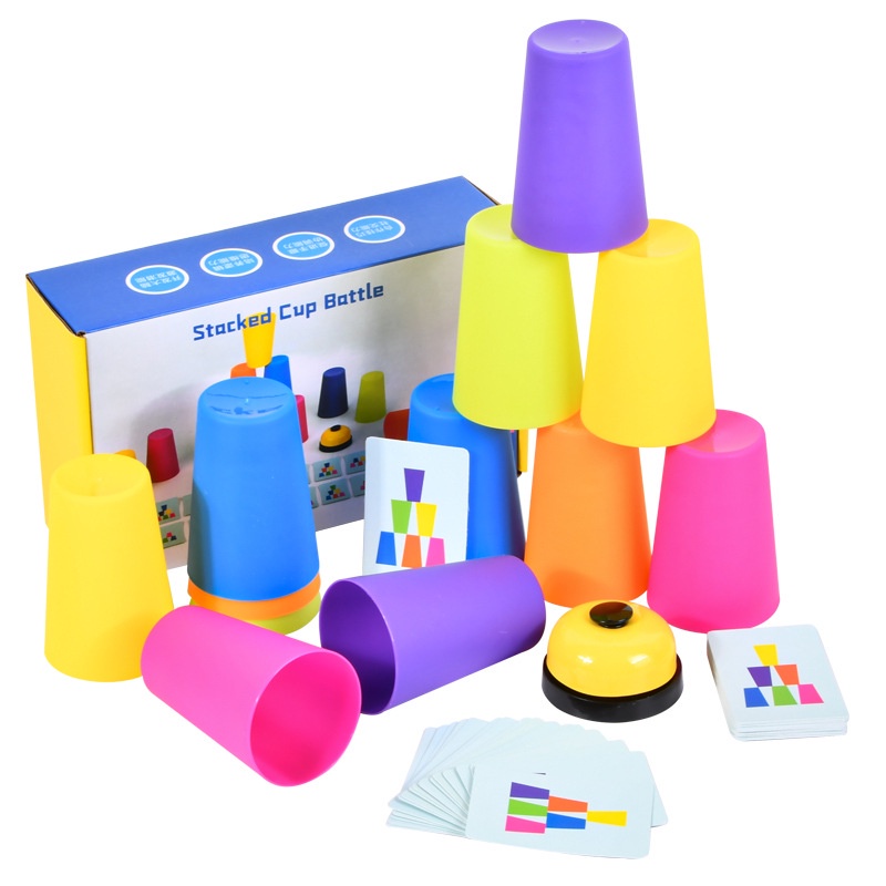 Stacking Cups Game Educational Colour and Shape Matching Game Party
