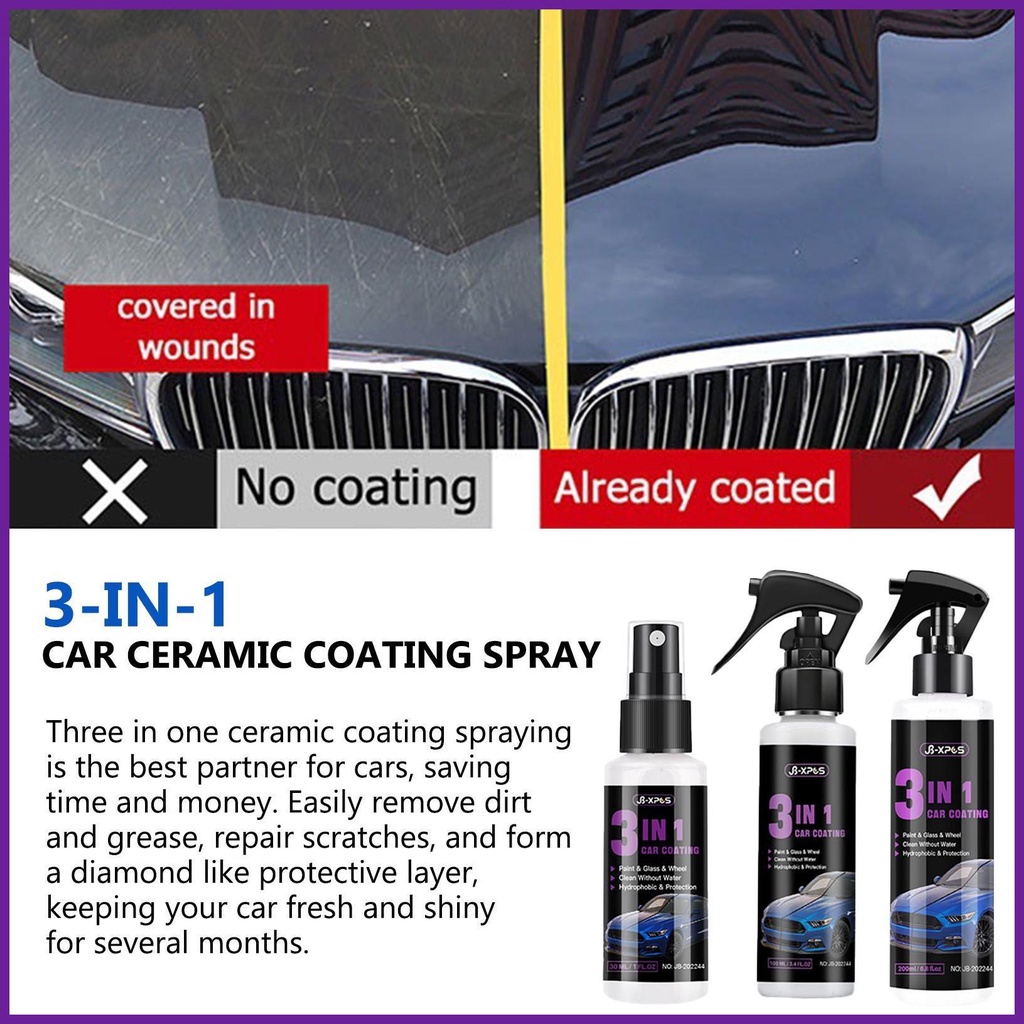 100ML 3 in 1 High Protection Quick Car Coat Ceramic Coating Spray