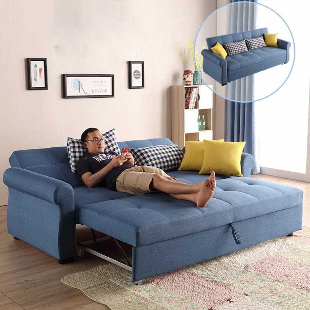 FREE INSTALLATION) Pre order Multifunction Foldable Fabric Sofa