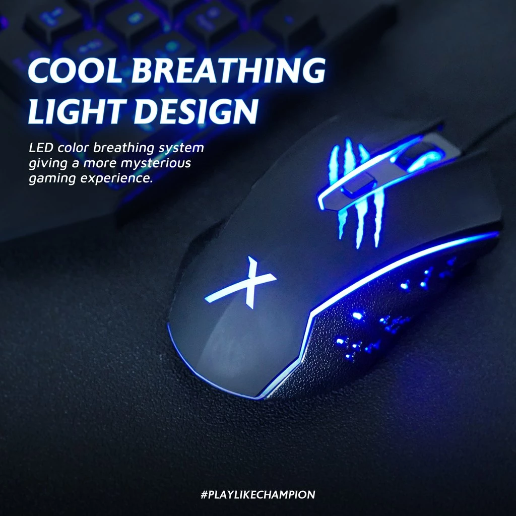 JETE MSX1 Mouse Gaming with RGB & 2400 DPI - Garansi 2 Tahun - Gambar 4