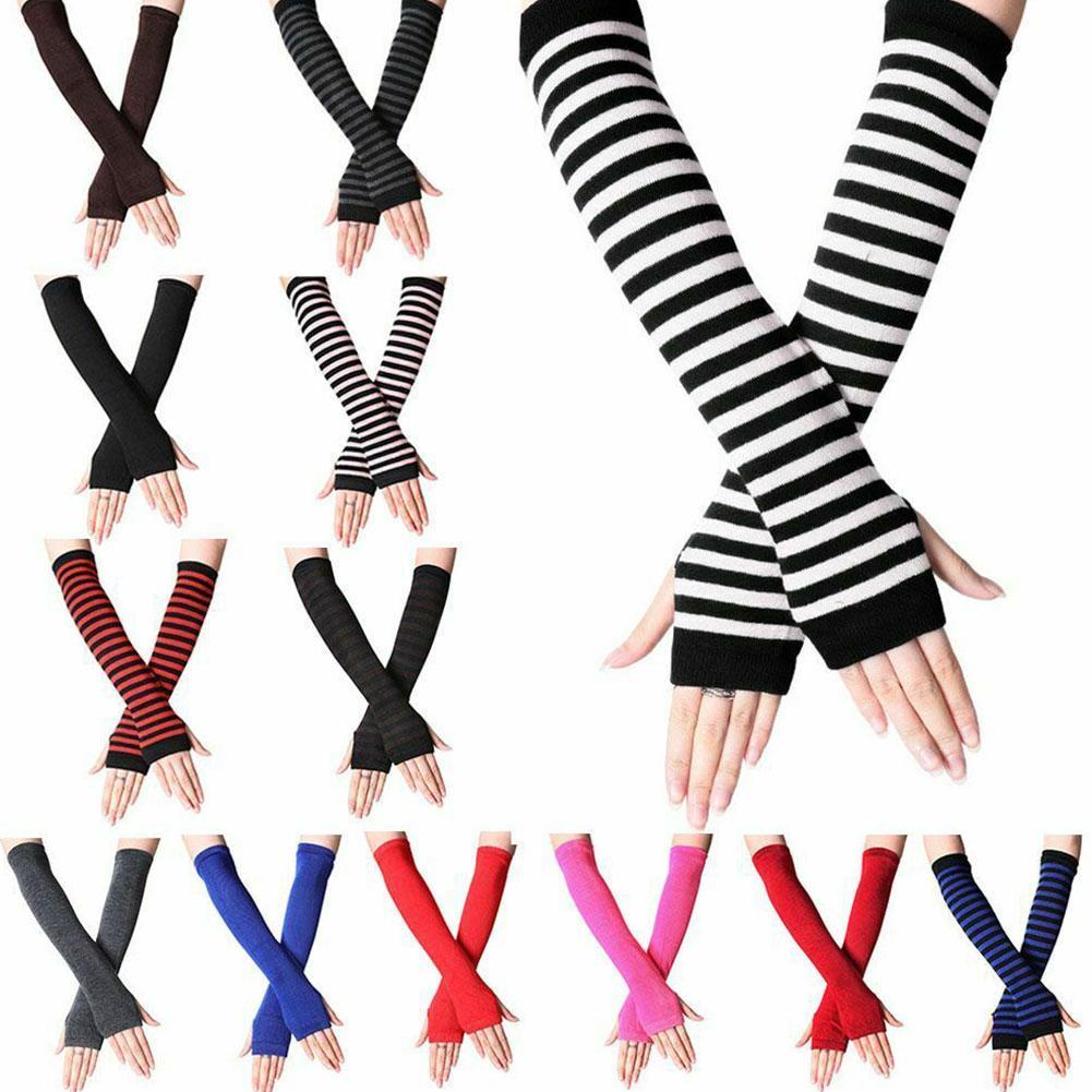 Fingerless Gloves Arm Warmers Women Knitted Y2k Hand Work Gloves Ankle Wrist Sleeves Shopee