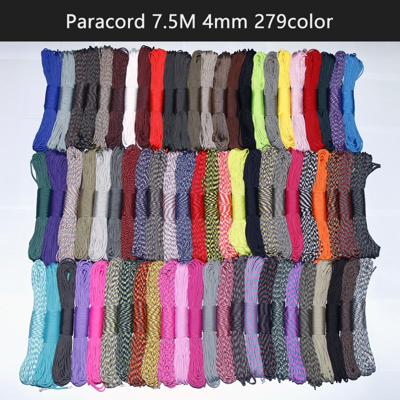 Lin01 4mm 7 Strand 550lb 25FT(7.5m) Paracord Nylon rope Multiple Colors ...