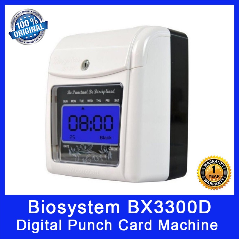 Biosystem BX3300D Digital Punch Card Machine. Dual Color Printing. 800