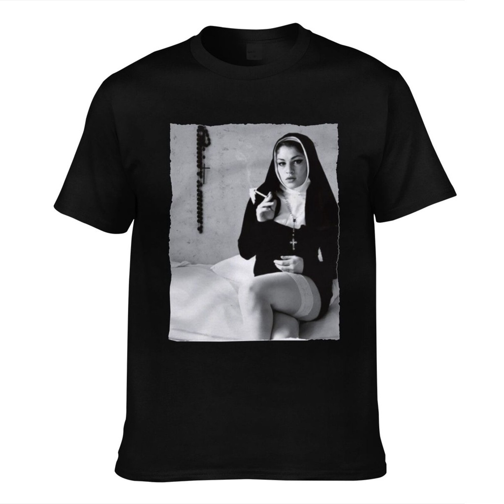 Funny Nun Porn - High Quality Funny Design Nun Nonne Church Of Satan Porn Porno Supreme  Gildan T-Shirt For Men Short Sleeve cotten tee | Shopee Singapore