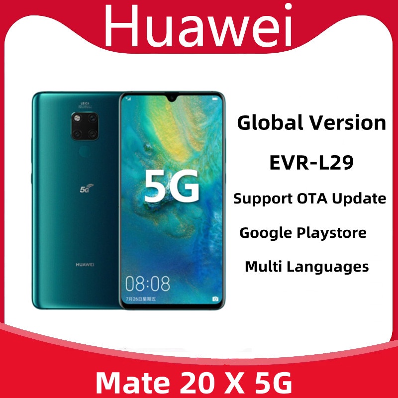 Stock Global Version Huawei Mate 20 X 5G Smartphone Android 20X EVR-N29  Kirin 980 40.0MP NFC IP53 7.2 Inch 2244X1080 8G 256G ROM | Shopee Singapore