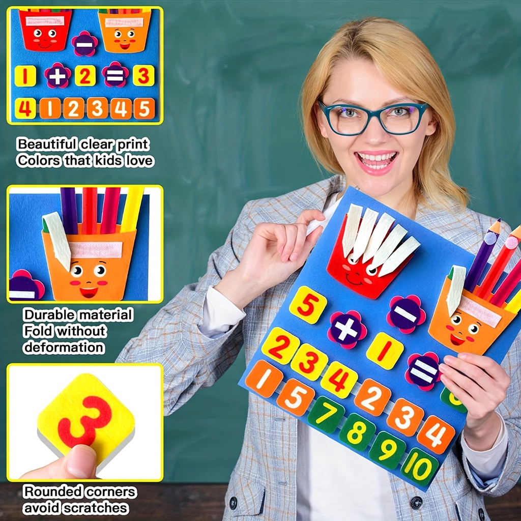 Learning Numbers Felt Board For Toddlers Counters For Kids Preschool ...