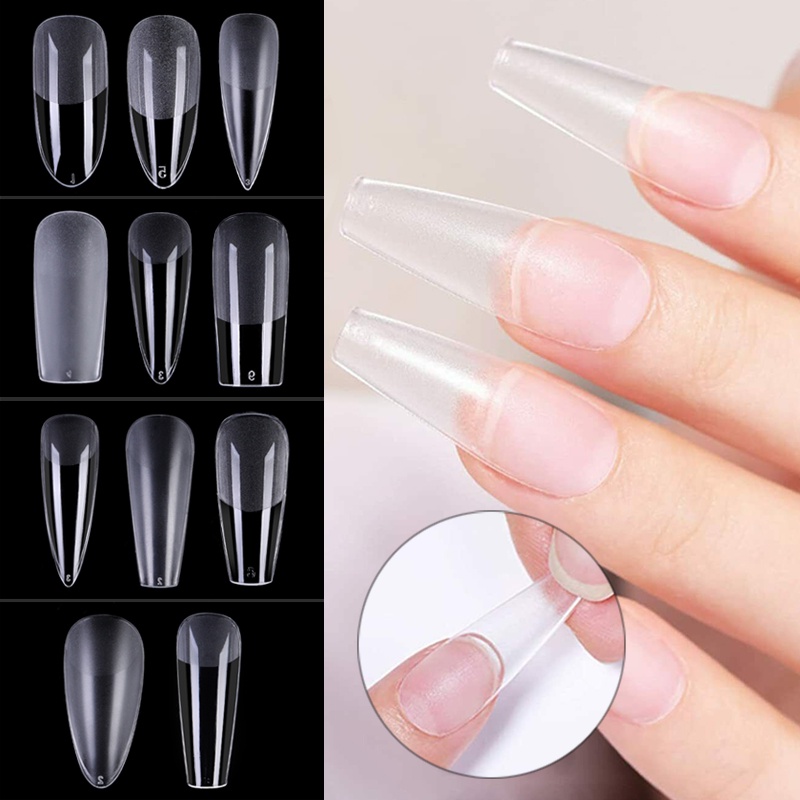 120pcs Box Fake Nail Clear Acrylic Nails Coffin Artificial False Nails