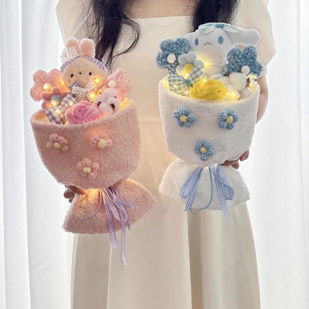 Sanrio Bouquet Toy Kuromi Cinnamoroll Melody Pompom Purin Cartons Funny ...