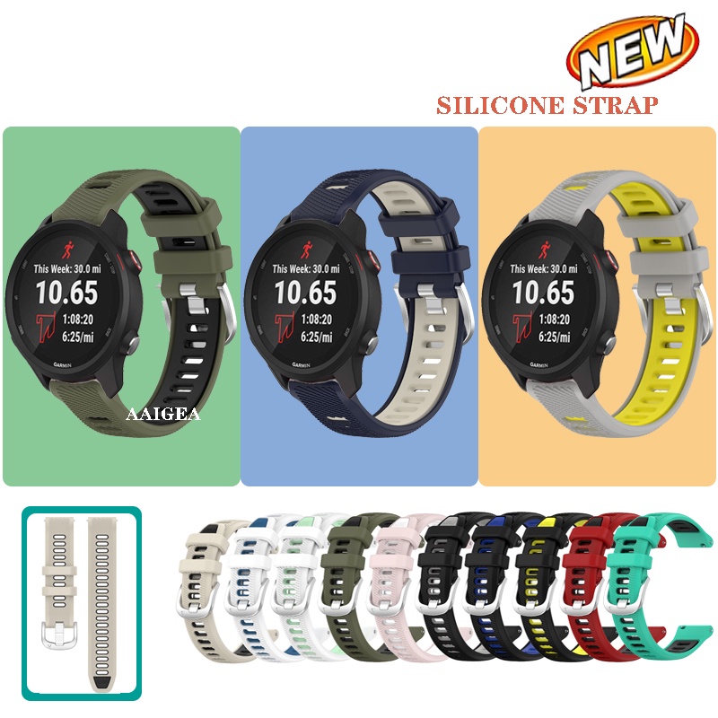 Kwmobile 2x Cinturino In TPU Silicone Per Garmin Vivomove Sport / Forerunner 245 / 55 - Regolabile 14-22 Cm, Morbido E Resistente