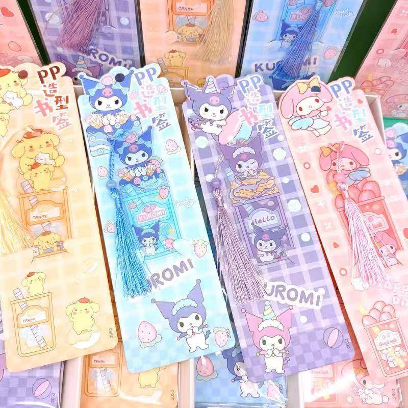 2023 Sanrio Bookmarks with Tassels Cartoon Bookmark Student Teacher