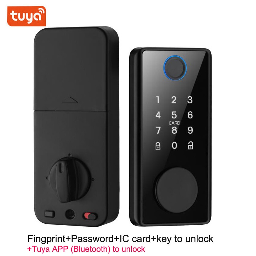 {SG Stock}Digital lock Smart Deadbolt Locks of Tuya Bluetooth App Biometric Fingerprint Password