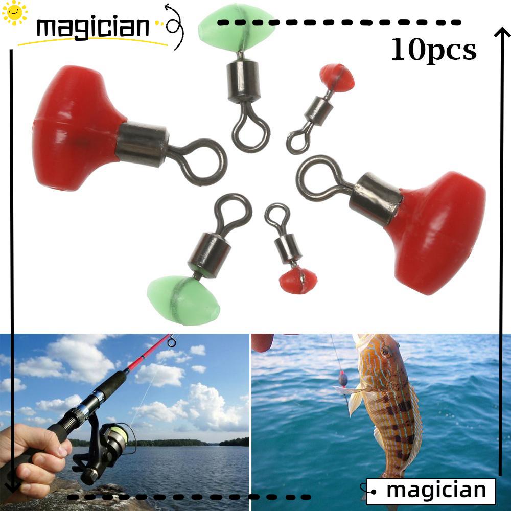 MAGIC 10pcs/bag Hot Slider Beads New Zig Pulley Clip Fishing Swivels