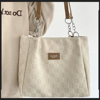 Casual Quilted Padded Tote Bag, Solid Color Top Handle Handbag, Women's Plaid Pattern NICHE Shoulder Bag,$10.89,Grey,Plaid,Temu