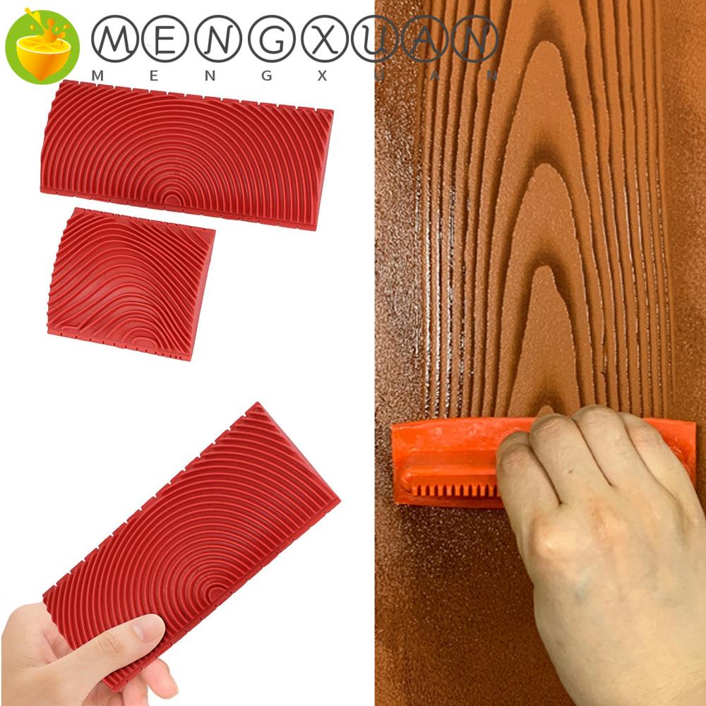 MENGXUAN Wood Graining Painting Tool 2/4 Pcs Rubber Wall Art Household Wood Grain Pattern Painting Roller Brush