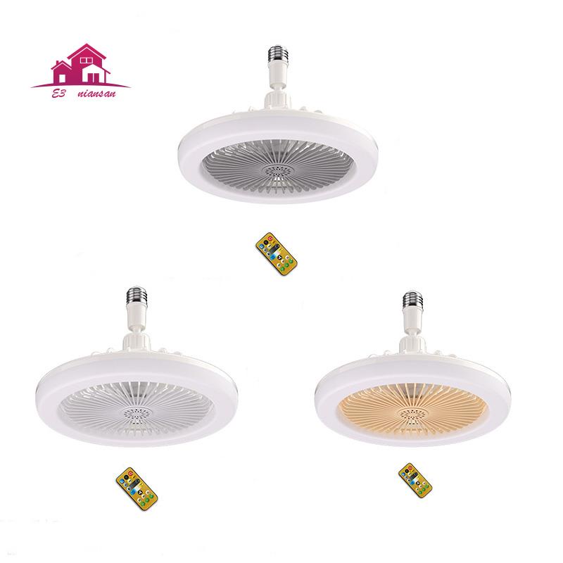 Enclosed Ceiling Fan With LED Light - 30W Light + 4W Silent Fan, 3-Speed, E27 Socket, For Bedroom, Kitchen, Garage
