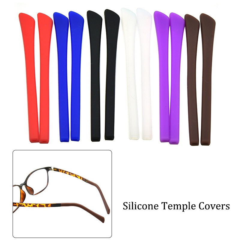 Non-slip sleeves for silicone glasses legs myopia glasses non-slip ...