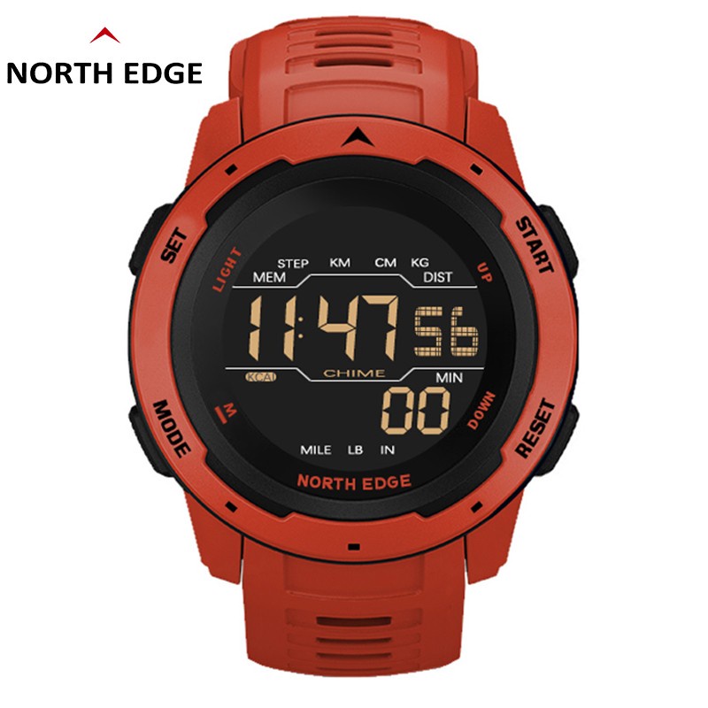 NORTH EDGEMen's Electronic Watch Sports New Pedometer Alarm Clock