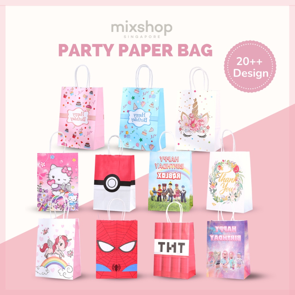 Paper Gift Bag / Goodies Bag / Birthday Party DIY Goodies Bag