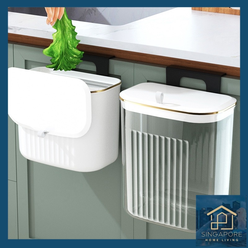 Wall Mounted Hanging Trash Bin Kitchen Countertop Compost Bin
