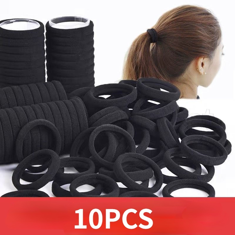 Solid Rubber Band Hairband Ponytail Holders Girl Head Rope Elastic ...