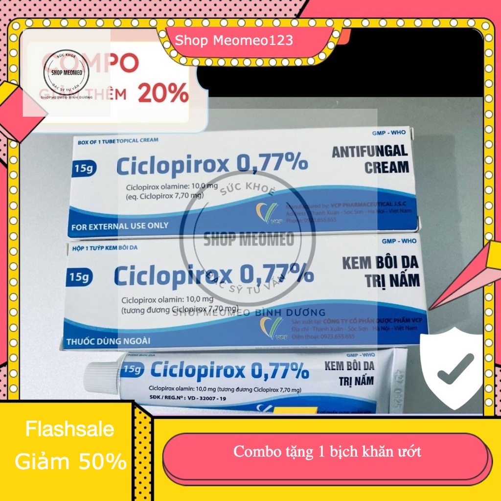Ciclopirox Tube Topical Cream 15g Reduces Fungus New Generation