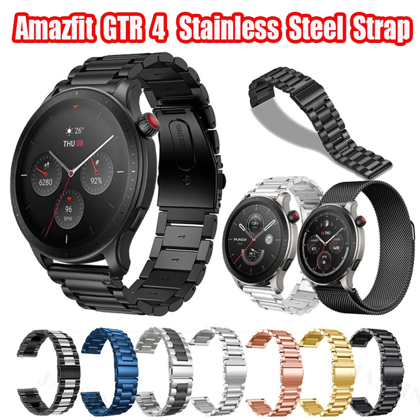 Stainless Steel Strap for Amazfit GTR 4 Metal strap Replacement Bracelet for Amazfit GTR 4 Fitness Smartwatch strap