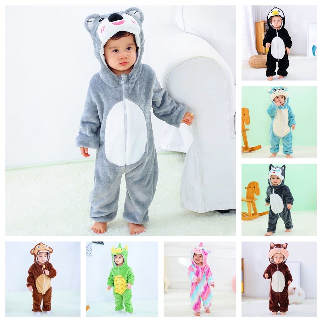 Baby Rompers Kigurumi Animal Hooded For Toddler Boys Girls Clothes Newborn Clothing Pajamas – Buy The Best Products In The Online Store - Foto 3