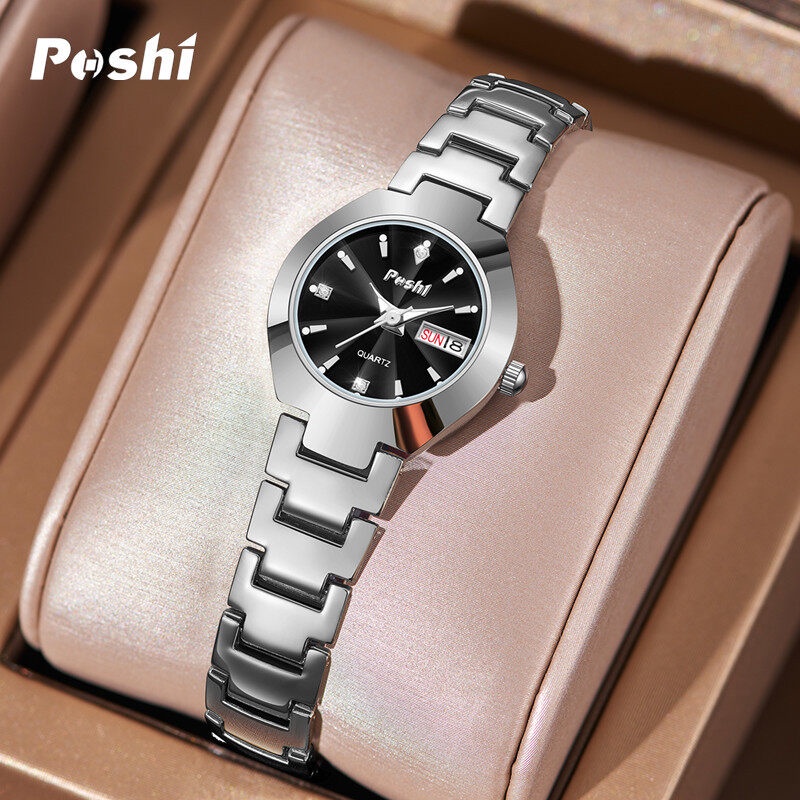 POSHI New Style Women s Fashion Watches Women Casual All Match Alloy Strap Quartz Waterproof Watch Automatic Date Korean Ladies Watches Jam Tangan