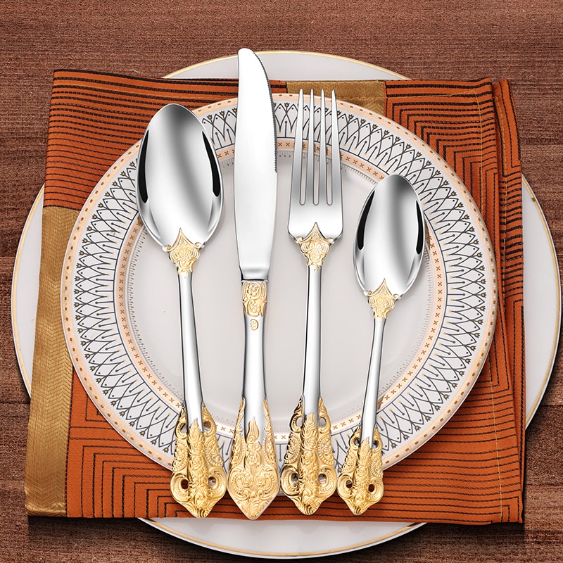 Gold and silver deals cutlery set