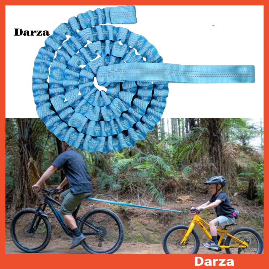 [Dar]  1 Set Nylon Bicycle Towing Rope Portable Shock Absorbing Stretchable Bicycle Bungee Rope for Outdoor