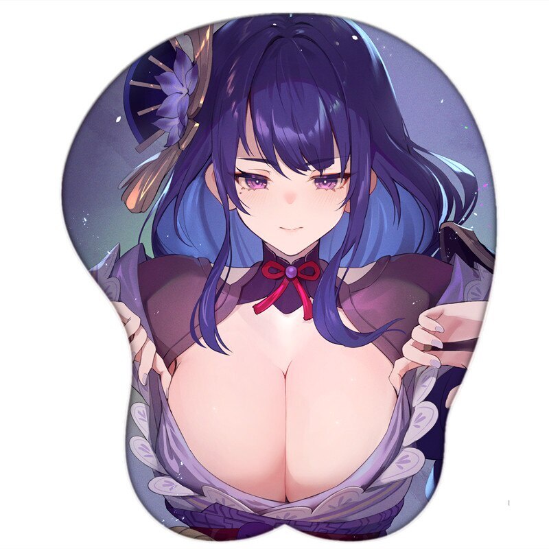 Stormpike 3d Mouse Pad With Wrist Rest Genshin Impact Raiden Shogun Soft Silicone Sexy Girl 6931