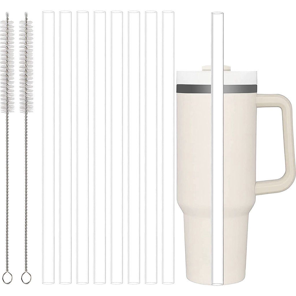 2-Pack 35-Inch Silicone Straws For Stanley Tumblers - Extra Long Reusable Drinking Straws