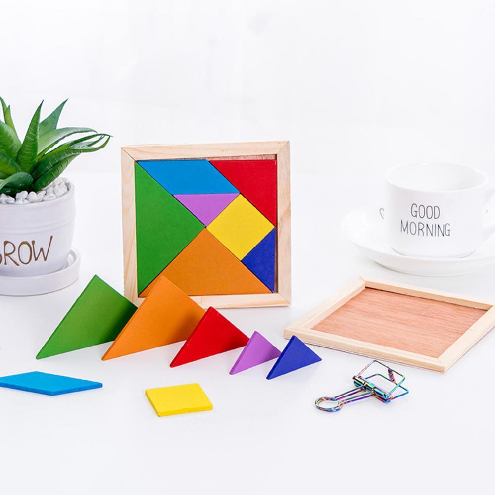 Wooden Tangram Shapes Puzzle Toys with Pattern Cards for Kids and ...