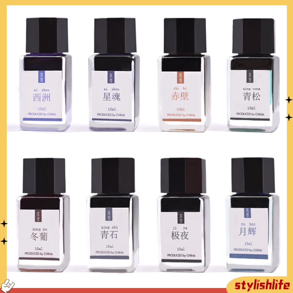 {stylishlife} 18ml Glitter Powder Color Calligraphy Writing Bottled ...