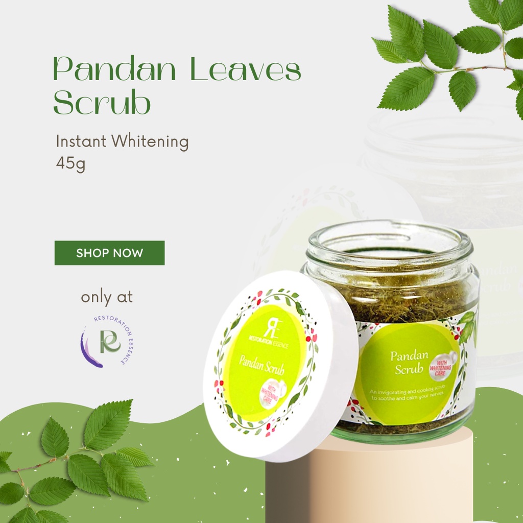 [RESS/Restoration Essence] Pandan Leaves Scrub (Instant Whitening) 45g ...