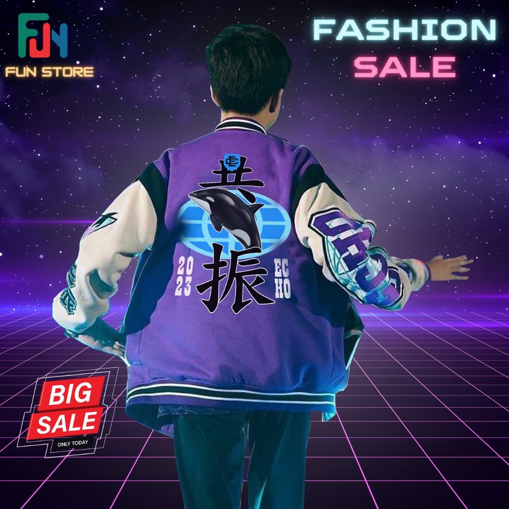 Terbaru Jacket Echo PH Varsity m4 world championship Big Size L xl M