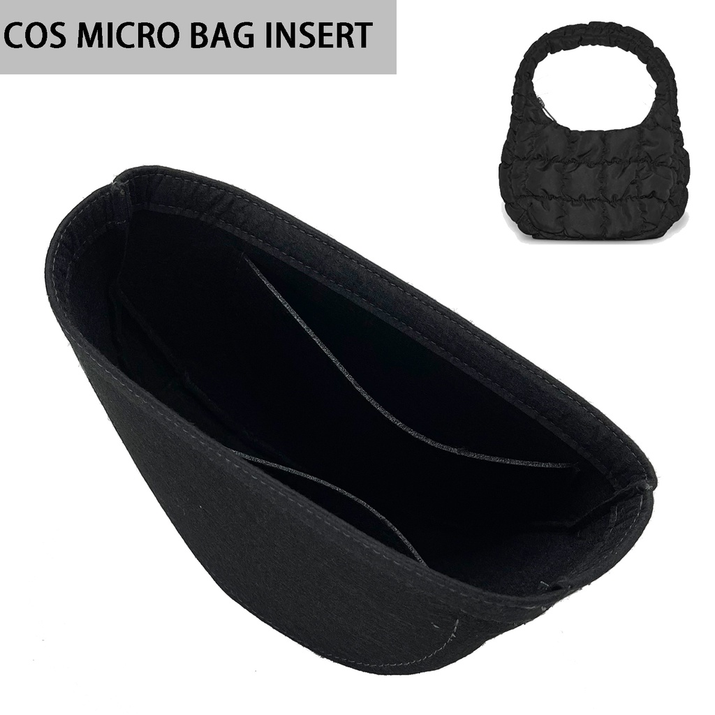 COS QUILTED MICRO BAG Accessories Insert Felt Organiser Organizer Tote ...
