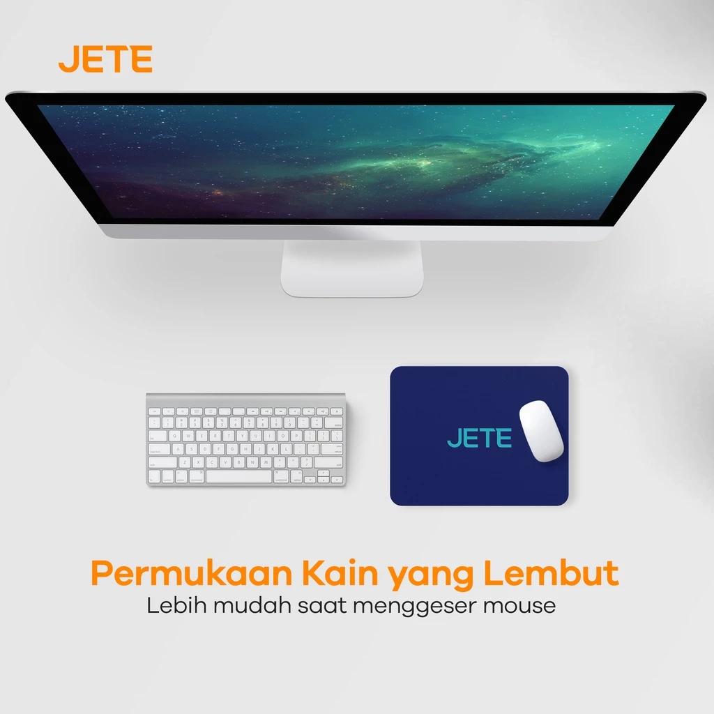 JETE 02 Mousepad Universal untuk Kantor/Gaming Anti Slip (21cm x 26cm) - Gambar 3