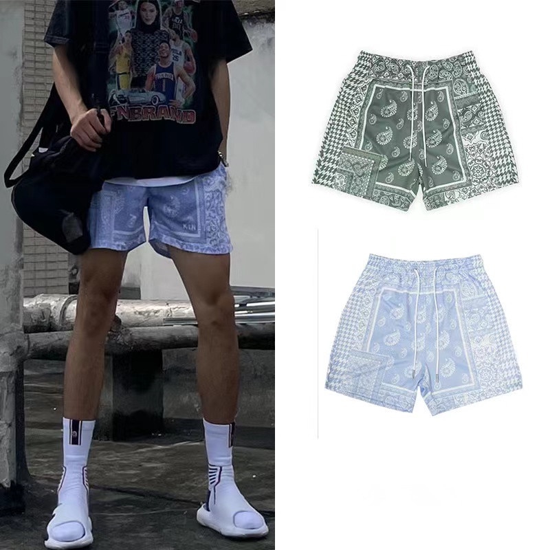 Summer Men Mesh Shorts Paisley Fundamental Shorts Classic