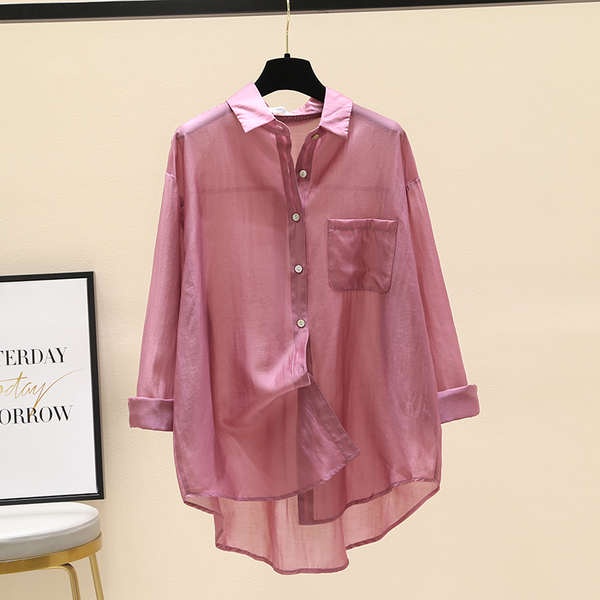 Tencel Sunscreen Clothing Women Summer 2023 New Style Korean Version ins Thin White Shirt Loose Casual Jacket