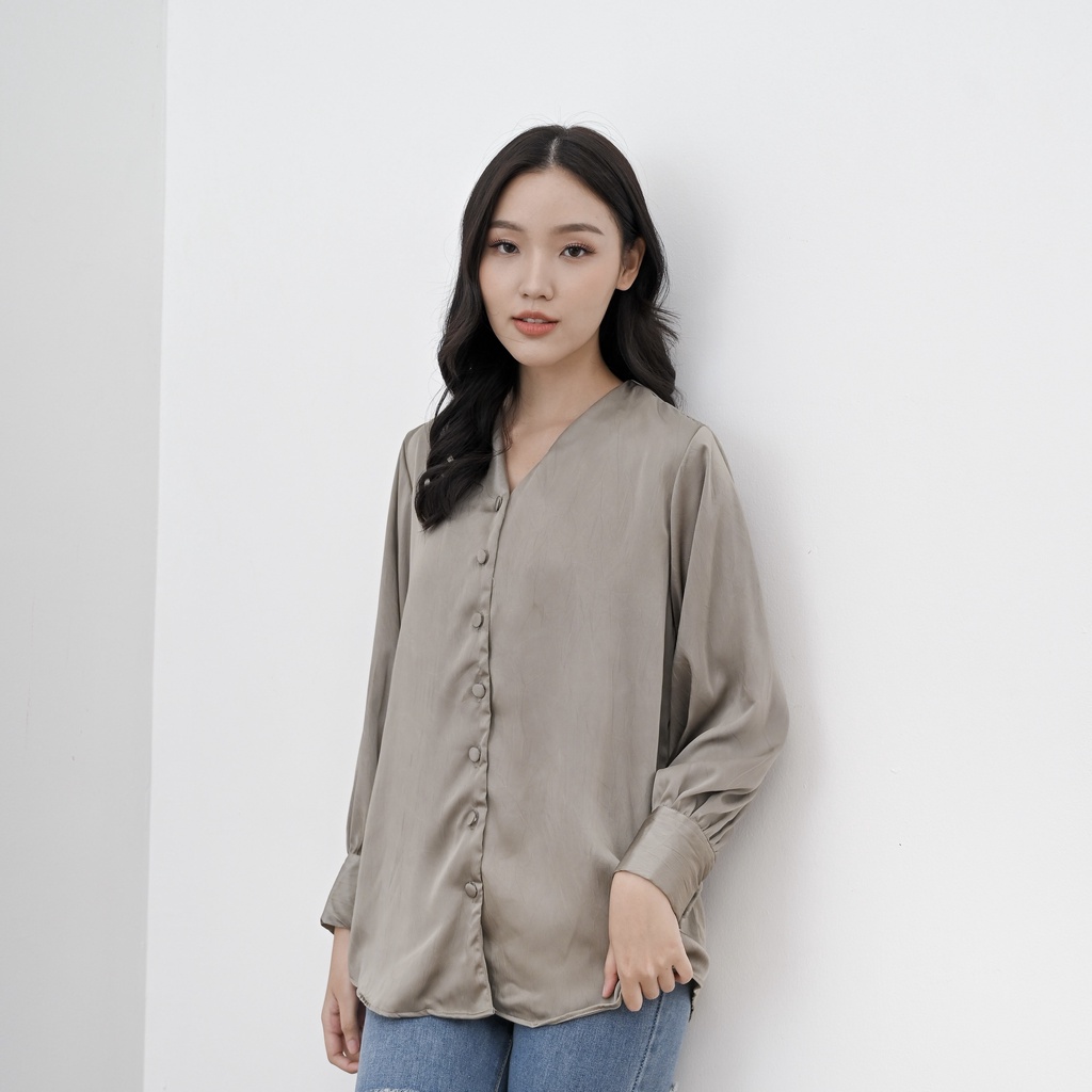 Savnion - Celia satin blouse - Gambar 2