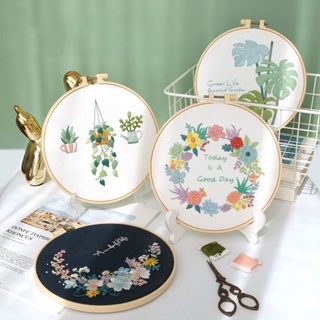 IKAIN Embroidery Hoop, 6 Pieces Bamboo Hoop Circle Cross Stitch Hoops 4 to  10