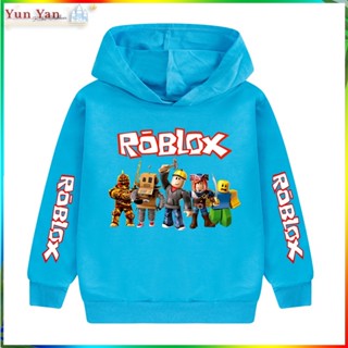 Roblox Jacket Boys Zip Pullover Teen Hoodie Girls Long Sleeve T-Shirt  Cotton Autumn Sports Tops Running Wear