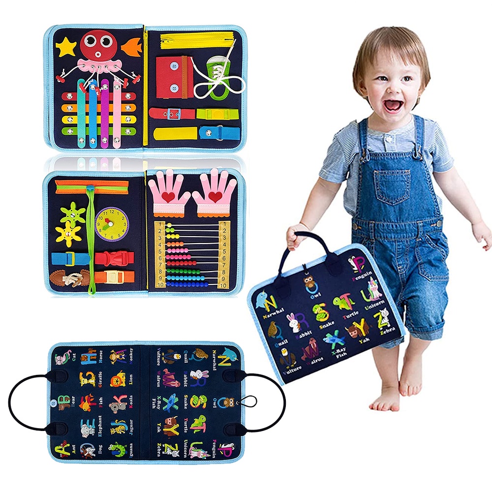 Busy board Montessori toys for years old boys and amp