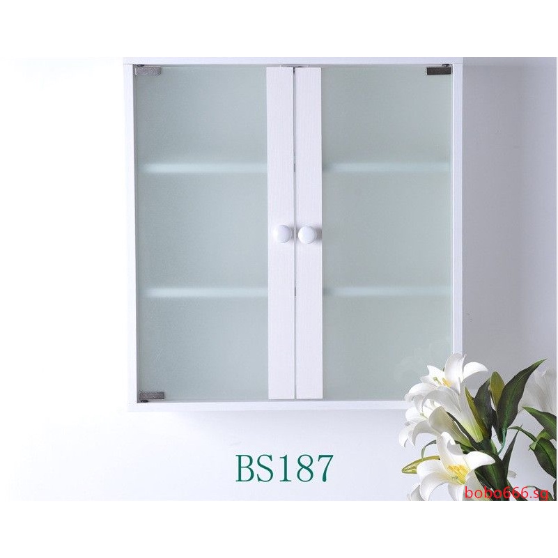 【In stock】Wall-mounted bathroom cabinet frosted glass bathroom cabinet ...